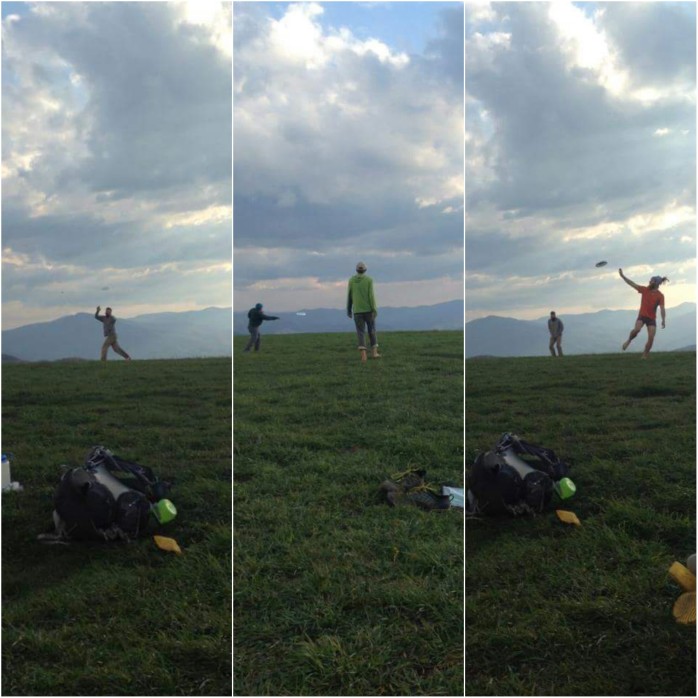 Epic game of disc on the mountain